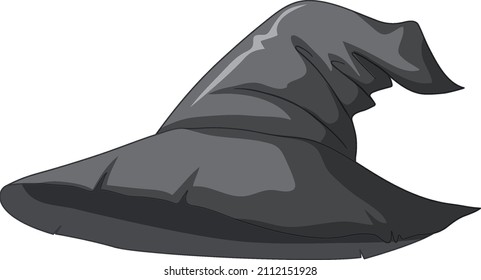 Witch hat cartoon on white background illustration