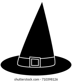 witch hat cartoon silhouette vector symbol icon design. Beautiful illustration isolated on white background
