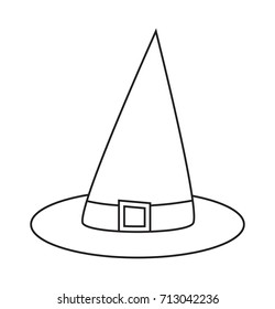 witch hat cartoon silhouette vector symbol icon design. Beautiful illustration isolated on white background