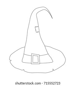 witch hat cartoon silhouette vector symbol icon design. Beautiful illustration isolated on white background
