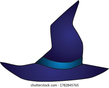 Witch Hat cartoon vector art and illustration