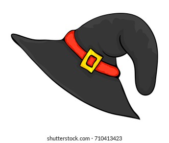 witch hat cartoon vector symbol icon design. Beautiful illustration isolated on white background
