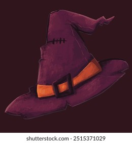 witch hat for celebration holloween, wizard, halloween decoration with spooky hat