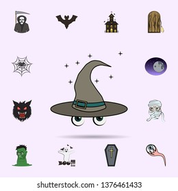 witch hat colored icon. Halloween icons universal set for web and mobile