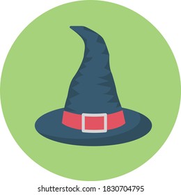 Witch Hat Concept Vector Icon Design, Devil Sign, Halloween costumes Symbol on White background