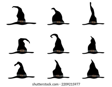 witch hat design illustration isolated on white background 