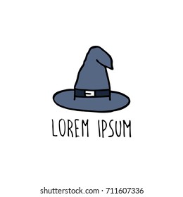 witch hat doodle icon