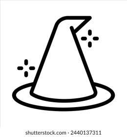 witch hat in flat design style