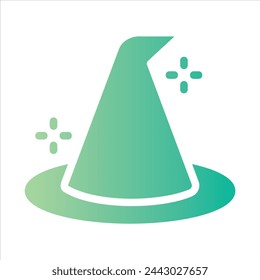 witch hat in flat design style