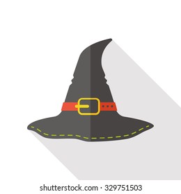 witch hat flat icon