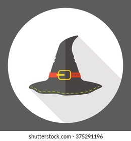 witch hat flat icon