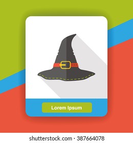 witch hat flat icon