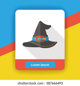 witch hat flat icon