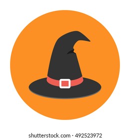 Witch hat flat icon