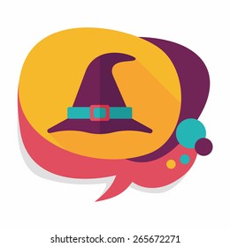 witch hat flat icon with long shadow,eps10