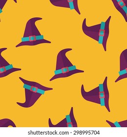 witch hat flat icon,eps10 seamless pattern background