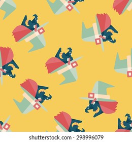 witch hat flat icon,eps10 seamless pattern background