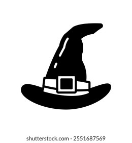Witch Hat Glyph Icon, Vector illustration