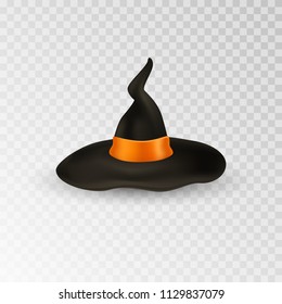 Witch hat. Halloween cup. Isolated. Vector illustration.