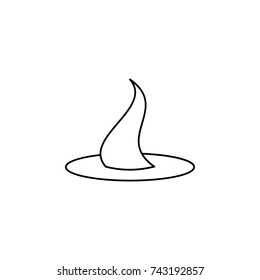 witch hat Halloween icon on white background