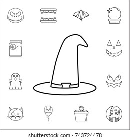 witch hat Halloween icon. Set of Halloween icons