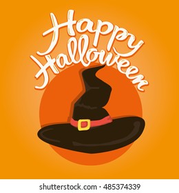 Witch hat Halloween illustration
