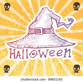 witch hat. Halloween illustration