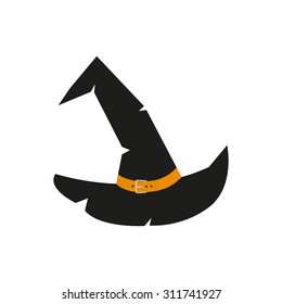 Witch Hat For Halloween. Vector