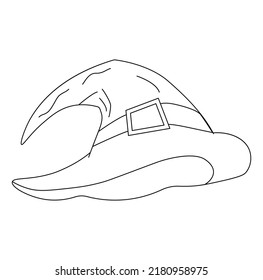 Witch hat icon design. Halloween concept. Linear icon. Vector illustration.