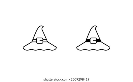 Witch Hat icon design with white background stock illustration
