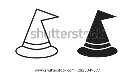 Witch hat icon editable pictograms collection