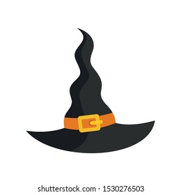 Witch hat icon. Flat illustration of witch hat vector icon for web design