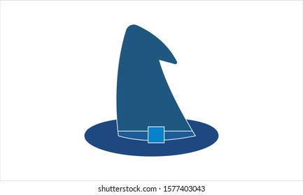 Witch hat icon flat style vector image