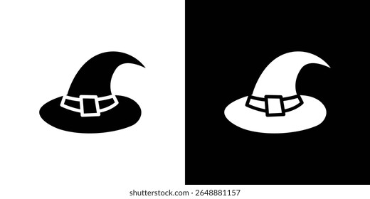 Witch hat icon of a flat style vector