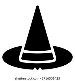 witch hat Icon in Glyph Style
