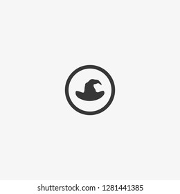 witch hat icon graphic element Illustration template design