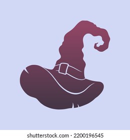 Witch hat icon. Halloween costume. Vector illustration