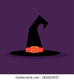Witch hat icon. Halloween season icon - Vector