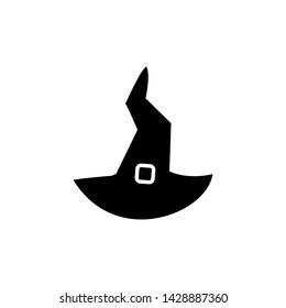 Witch hat icon, Halloween vector design trendy illustration.