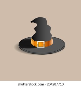 Witch hat Icon Isolated on White Background