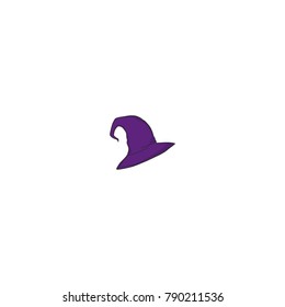 Witch hat icon isolated on white background