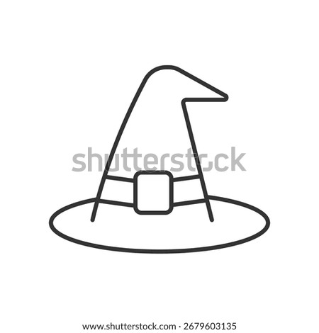 Witch hat icon isolated on white background. Halloween symbol modern, simple, vector, icon for website design, mobile app, ui. Vector Illustration