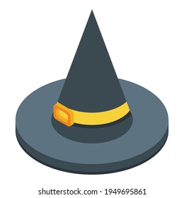 Witch hat icon. Isometric of Witch hat vector icon for web design isolated on white background