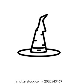 witch hat icon line style vector