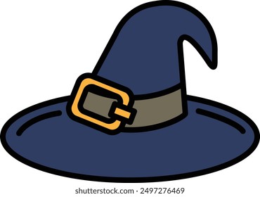 A Witch hat icon in line style