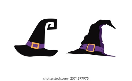 Witch hat icon magic wizard hat graphic isolated vector