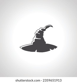 witch hat icon. masquerade hat icon