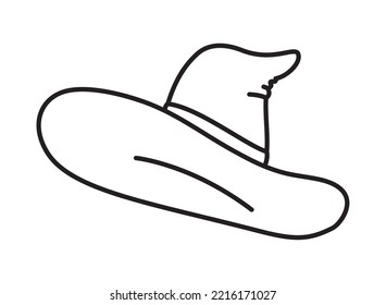 icono de bruja de sombrero sobre fondo blanco