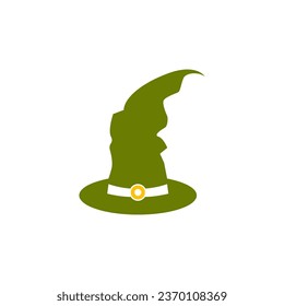 witch hat icon on white background, vector illustration