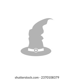 witch hat icon on white background, vector illustration